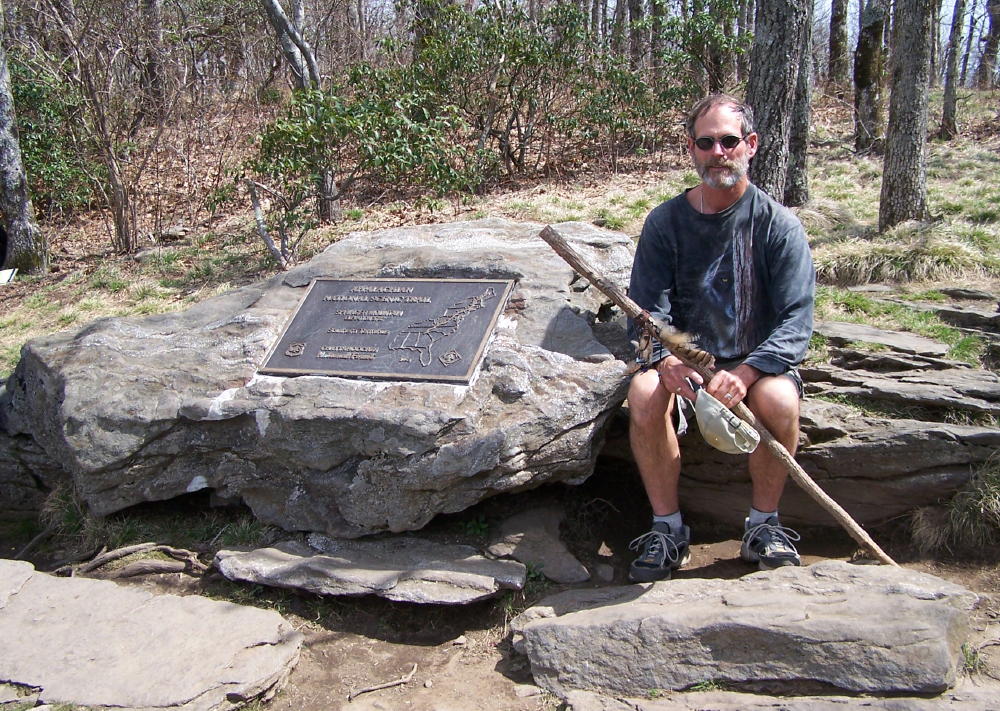 AT hiker beginning his hike north starting at the southern terminus.  Courtesy elversonhiker@yahoo.com
